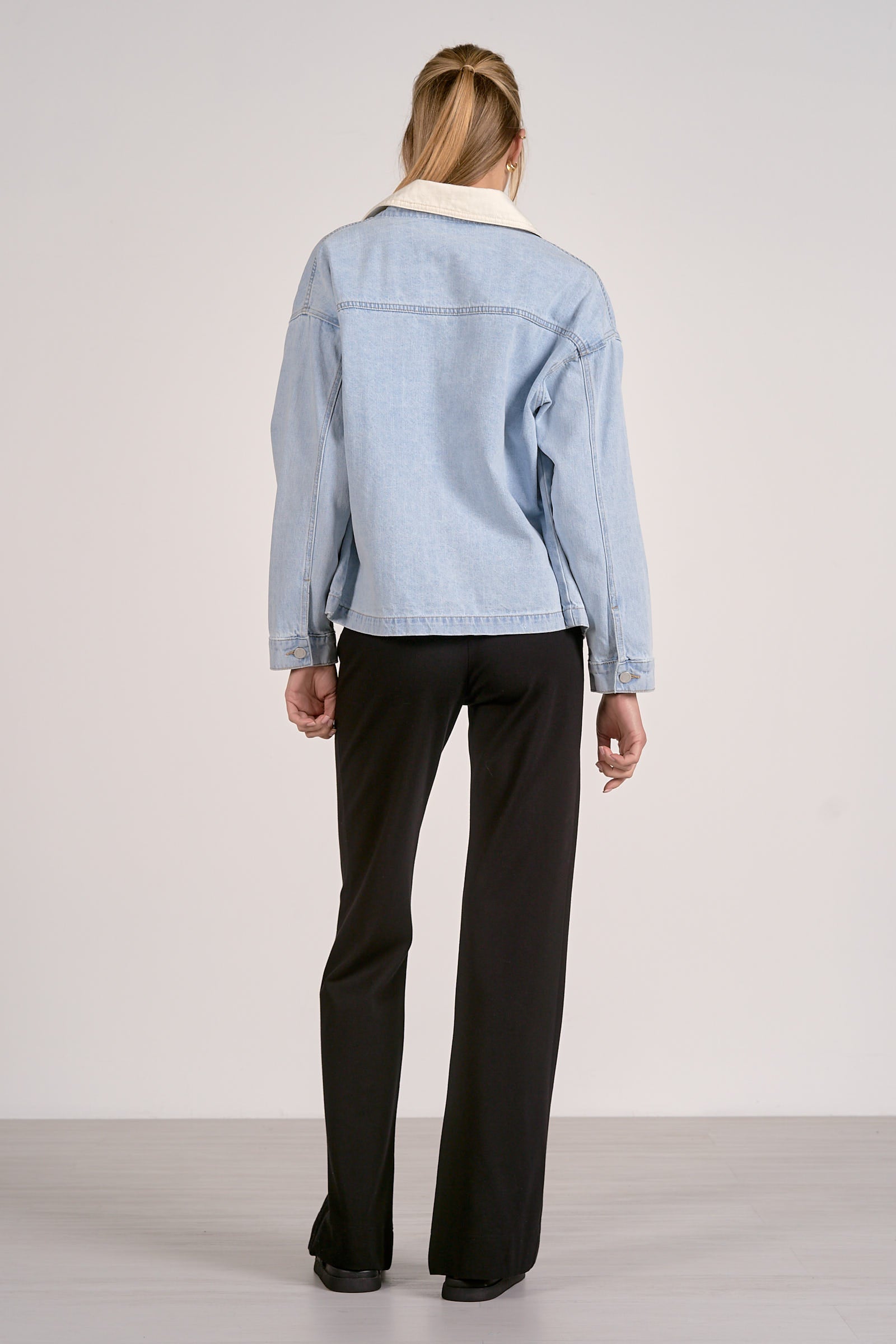 Light Blue Boxed Cotton Jacket
