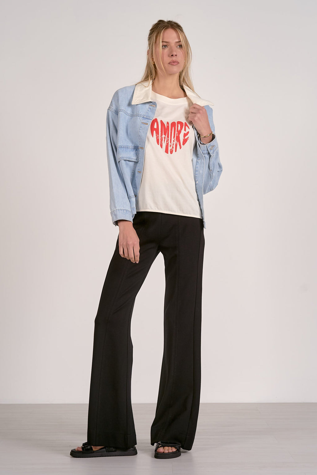 Light Blue Boxed Cotton Jacket