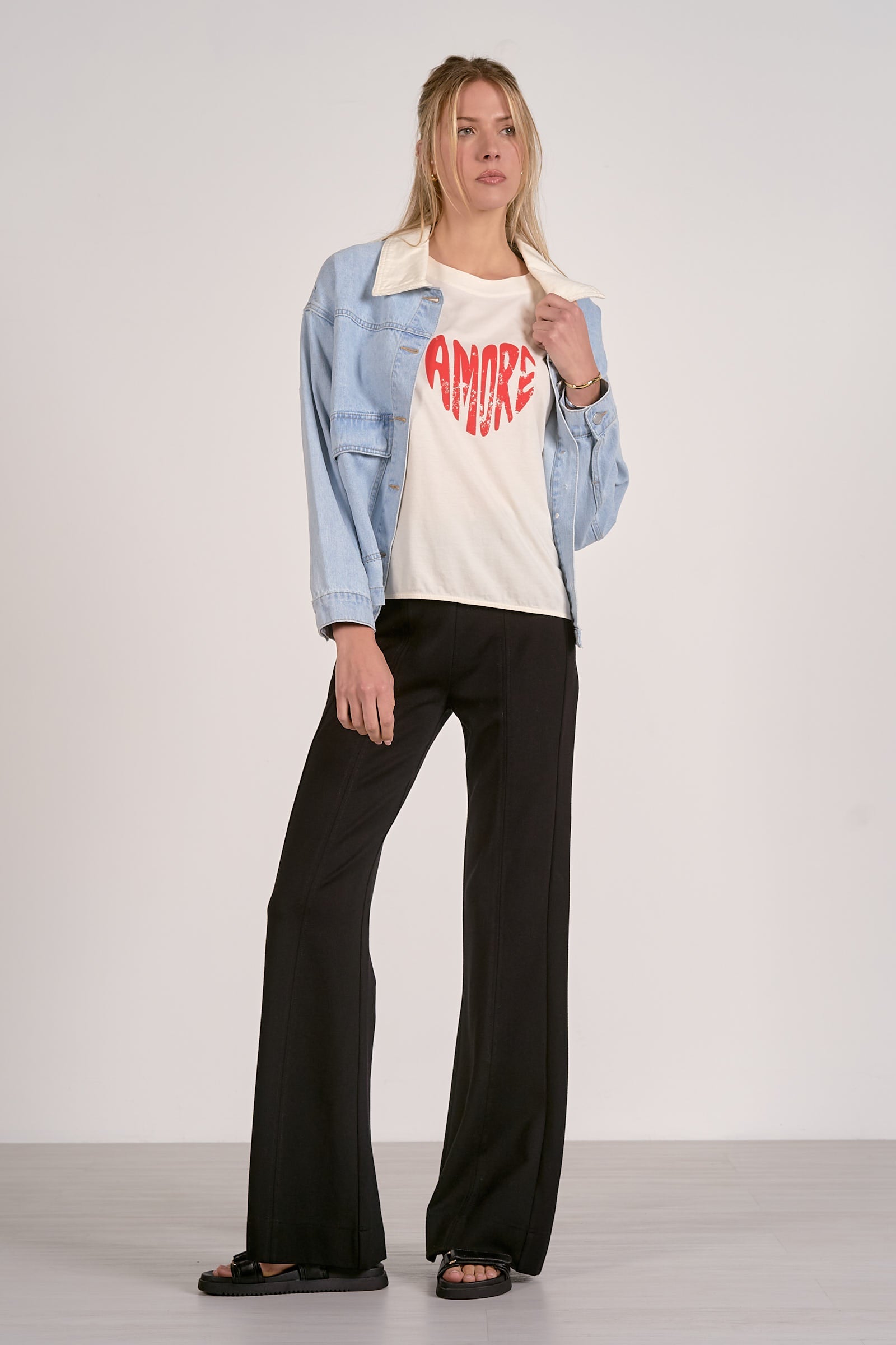 Light Blue Boxed Cotton Jacket