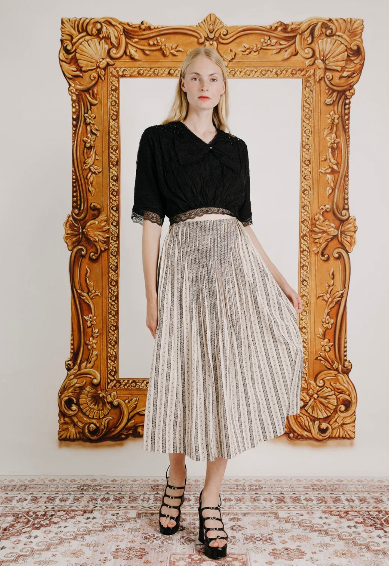 Elastic Waist Pull-On Skirt with Subtle Gathering
