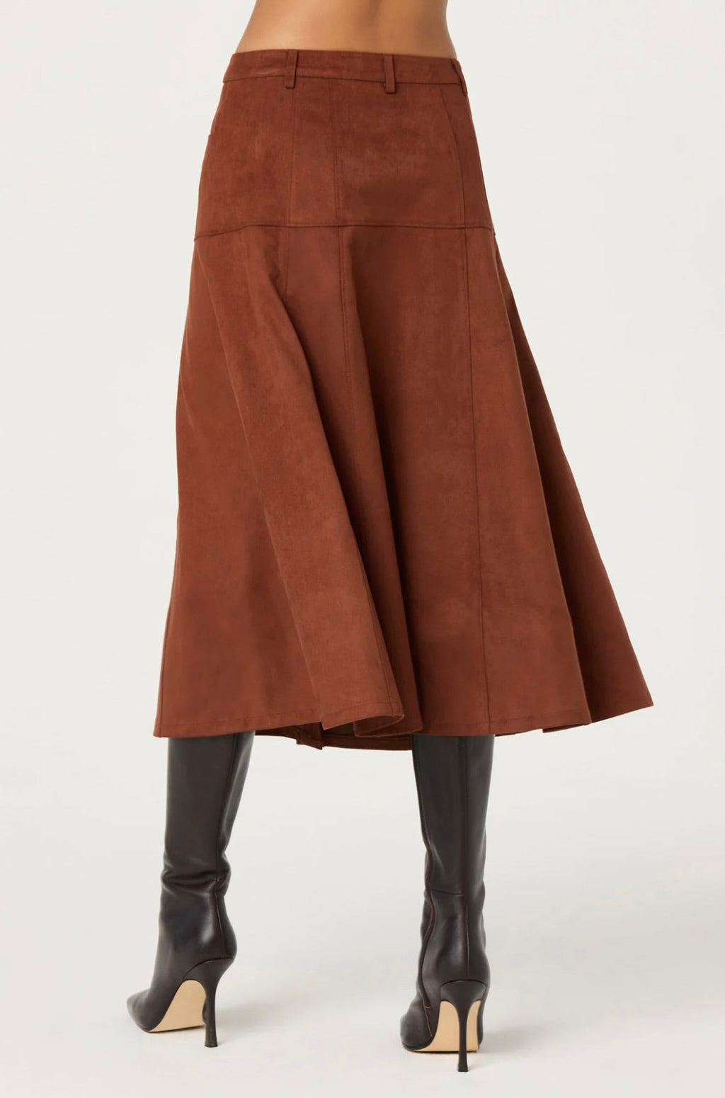 Heritage-Inspired Tailored Elegance Midi Skirt
