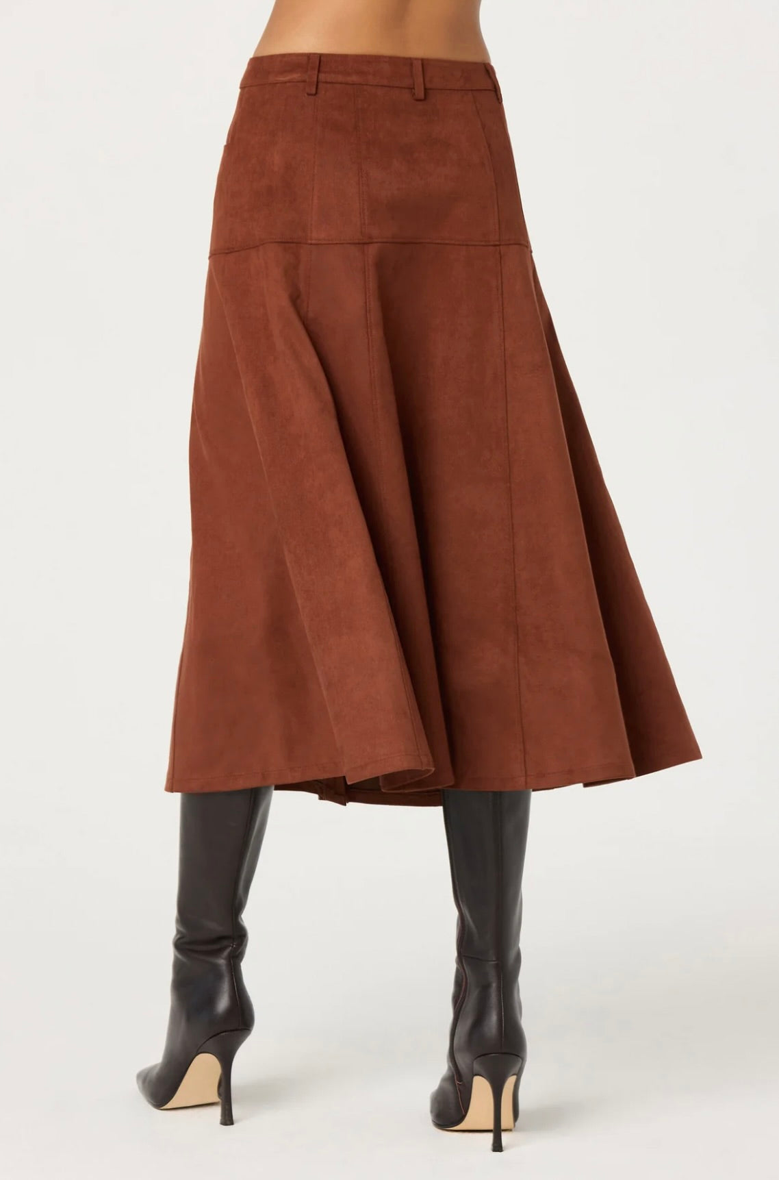 Heritage-Inspired Tailored Elegance Midi Skirt