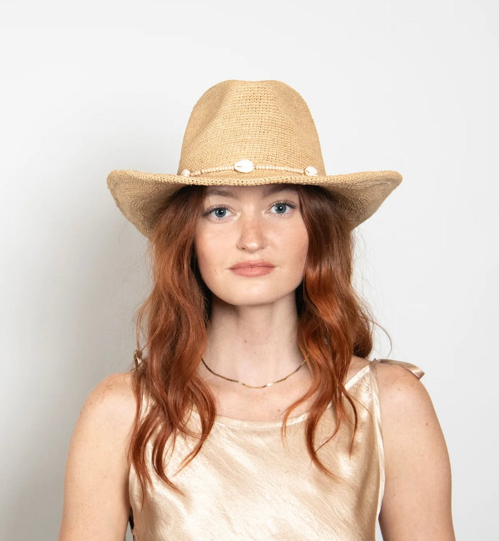 Lightweight Rebound-Form Raffia Crochet Sun Hat for Resort Wear