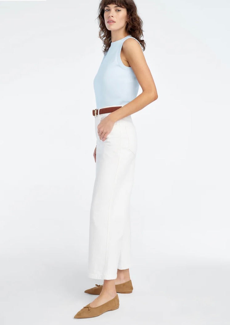 Sky Blue Sleeveless Pullover Crop Top