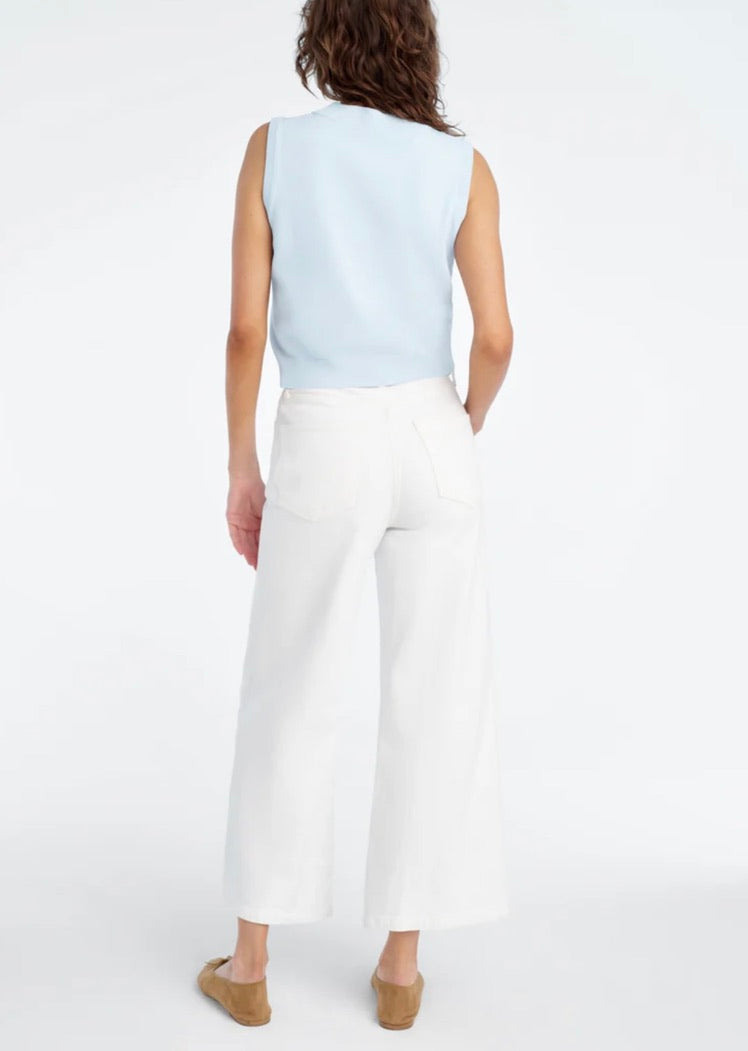 Sky Blue Sleeveless Pullover Crop Top