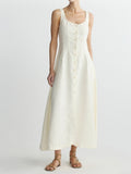Crema Linen Button-Down
