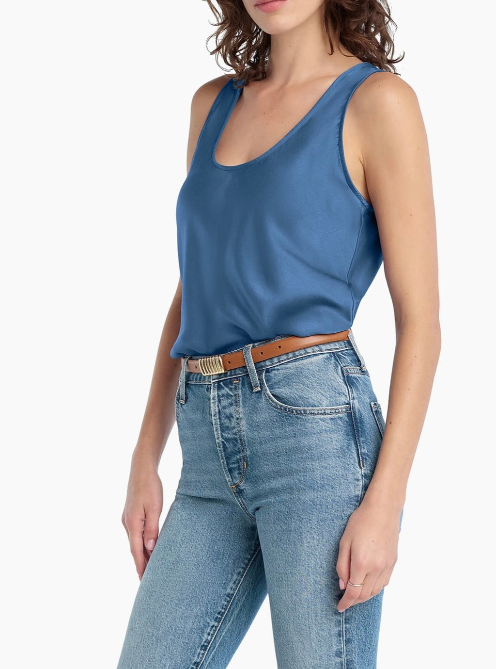 ‌River Blue U-Neck Tank