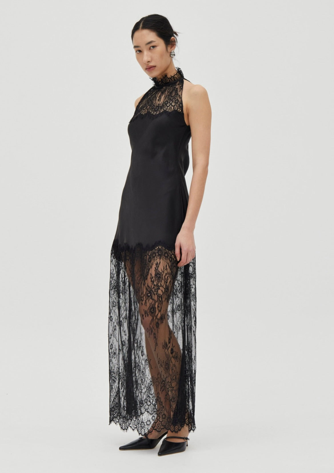 Smoke Bias Lace Maxi