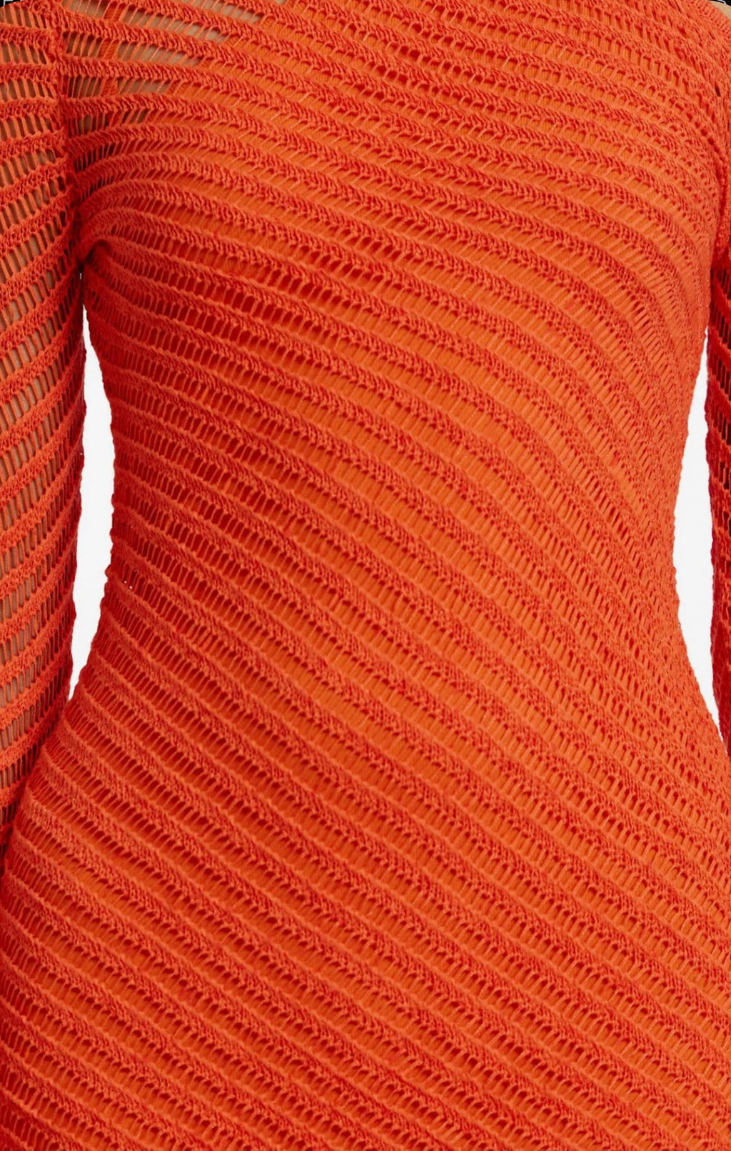 Pomegranate One-Shoulder Crochet