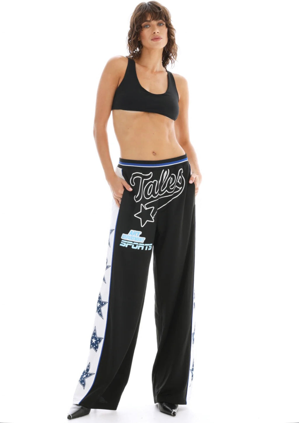 Soft-Touch Mesh Pull-On Low-Waist Athletic Pants