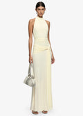 Low-Back Tie Georgette Gown