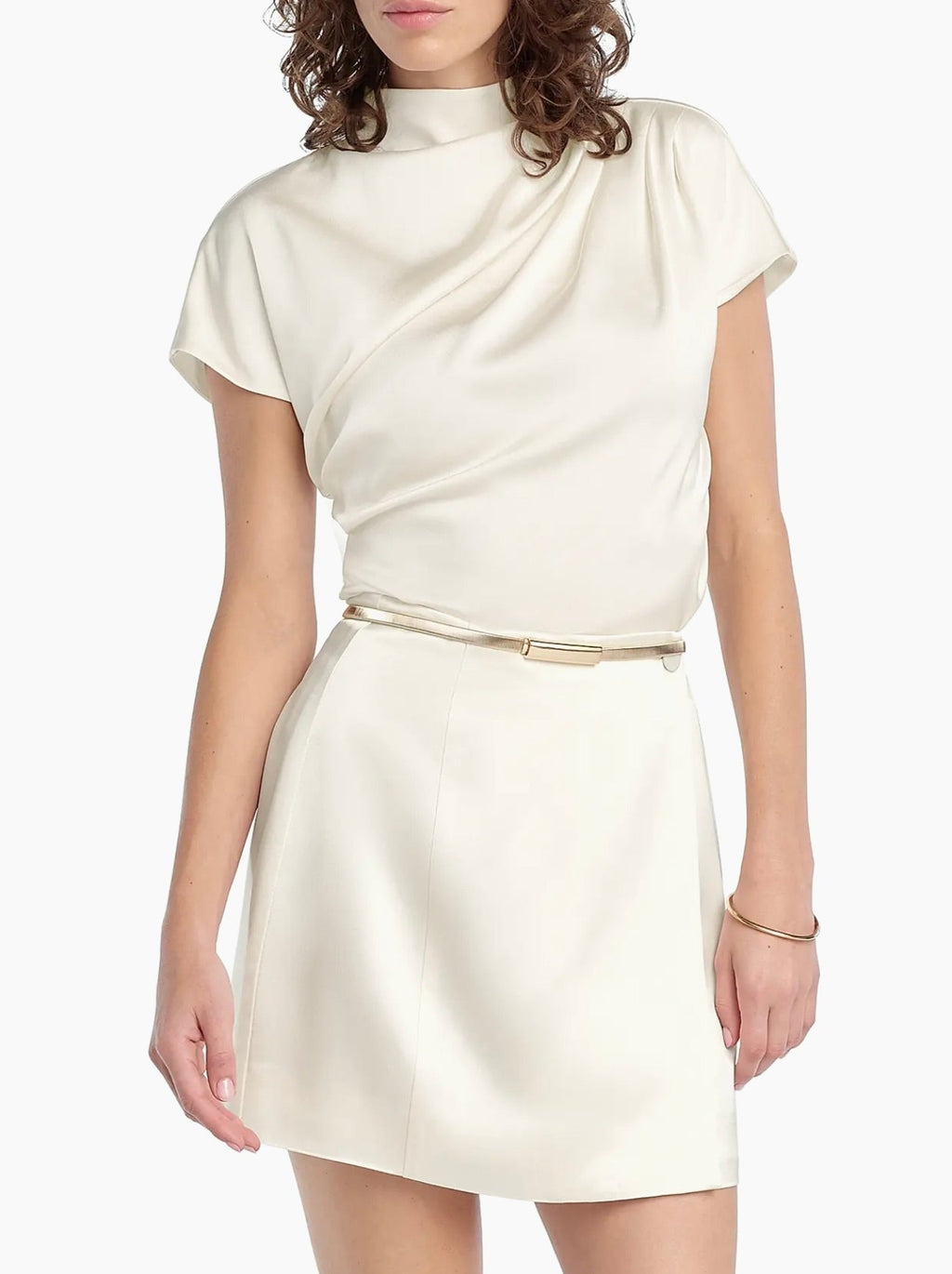 Ivory Viscose Drape Top
