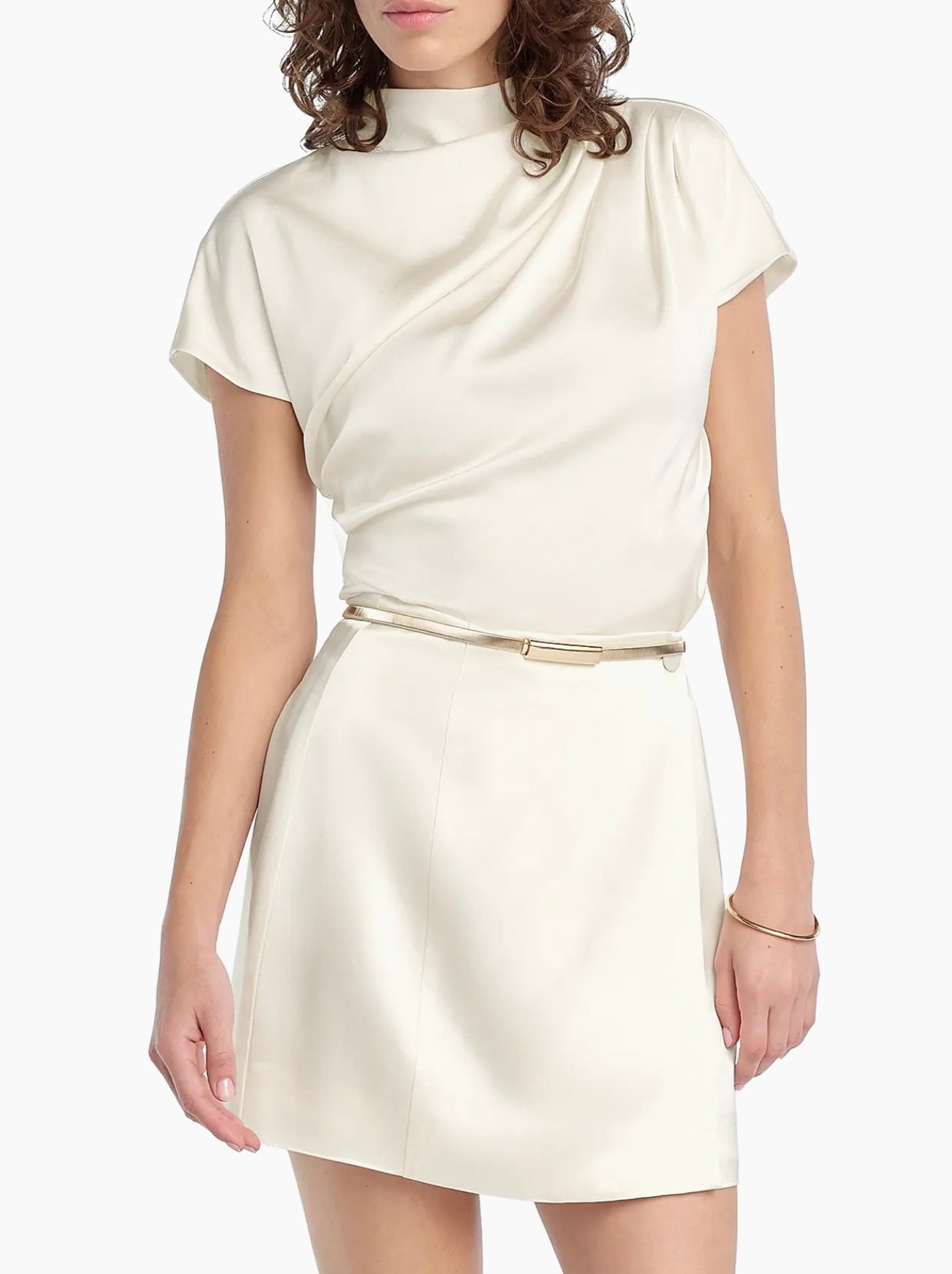 Ivory Viscose Drape Top