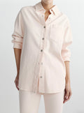 Blush Denim Button-Down Dress