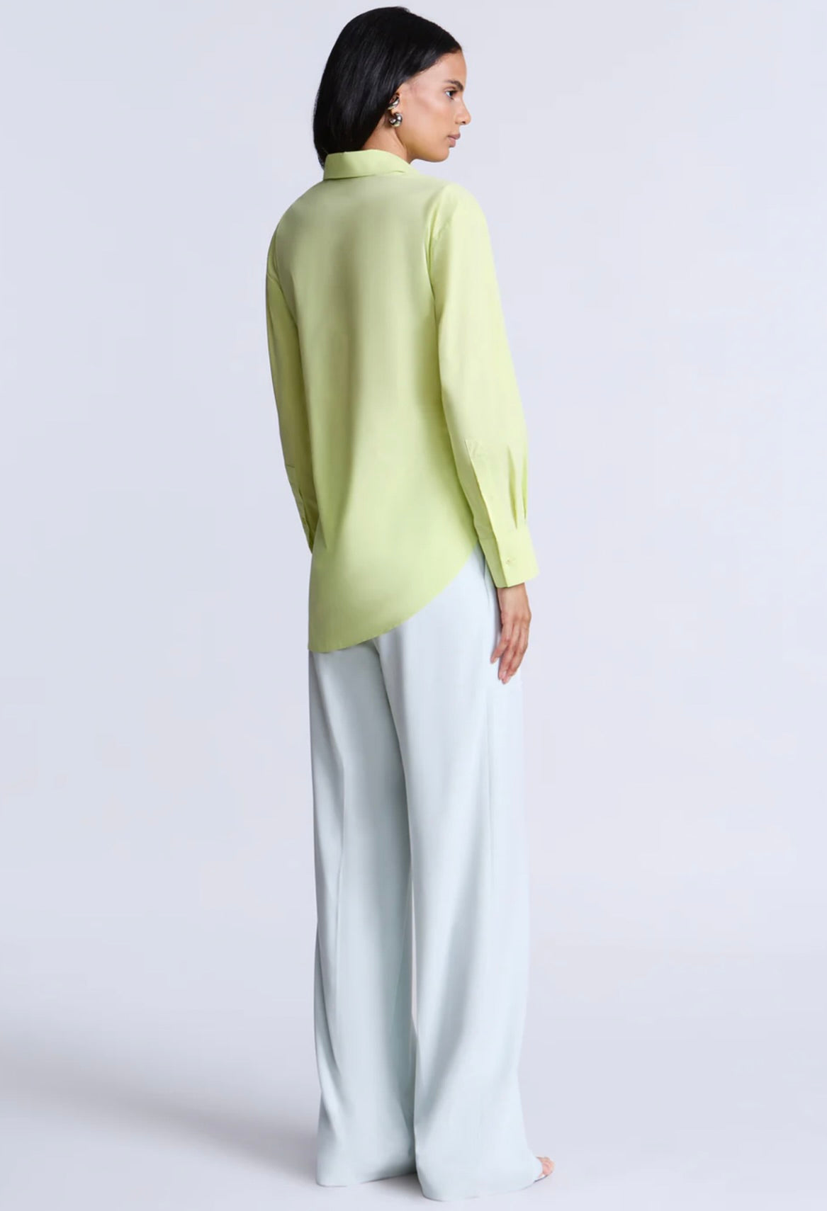 Cotton-Polyester Classic-Collar Wrap Shirt