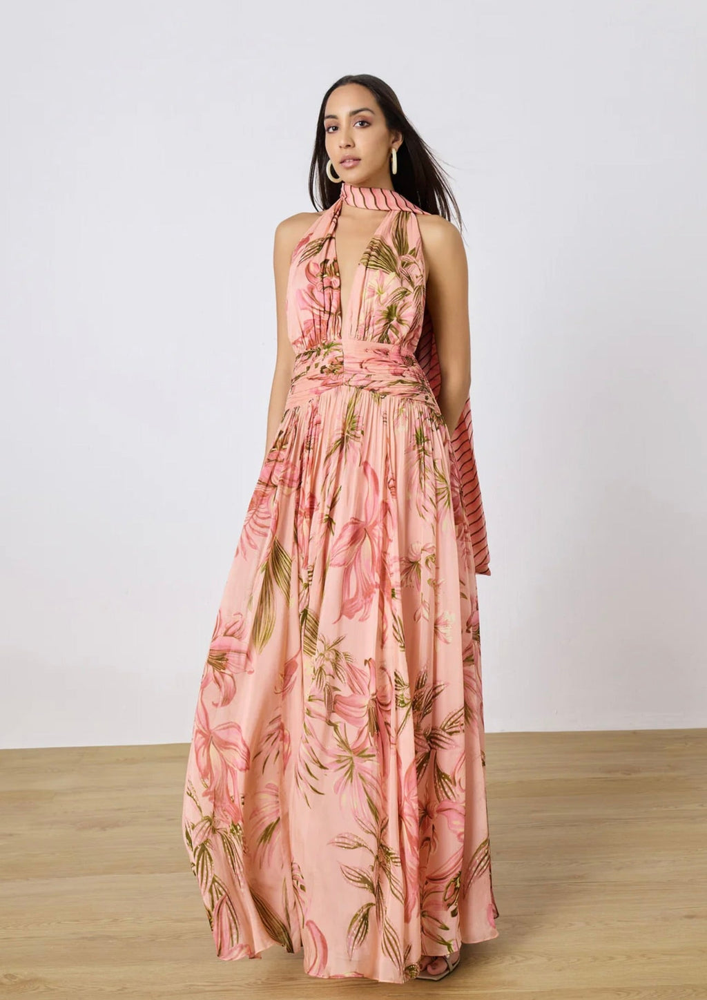 Pink Ruched Halter