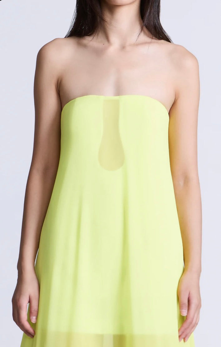 Strapless Sculpted Bodice Tiered Dress