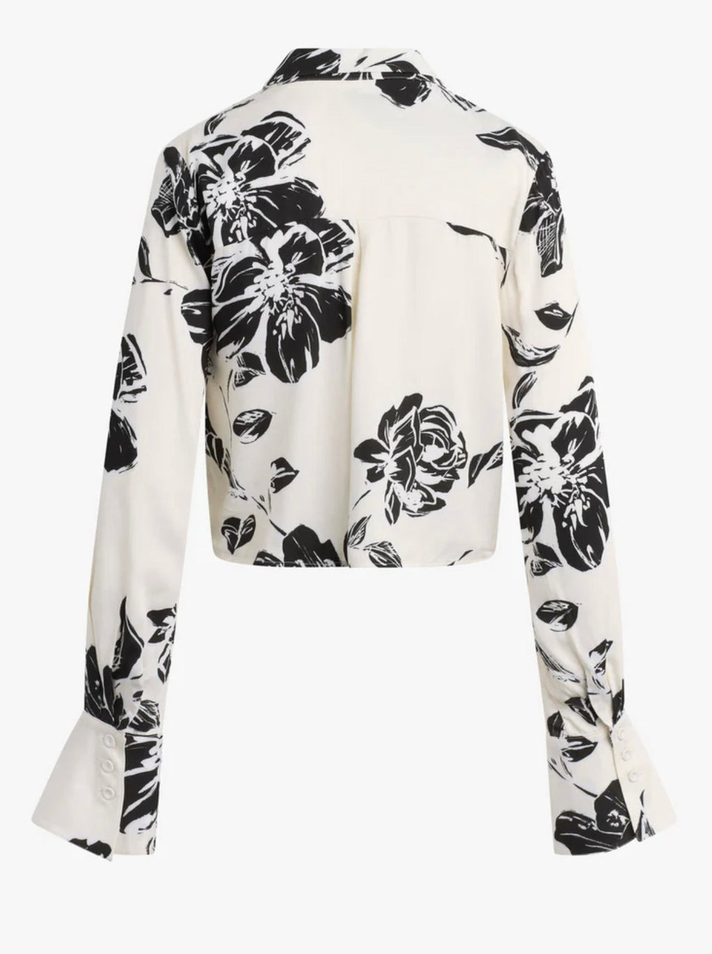 ‌Vintage Floral Satin Blouse