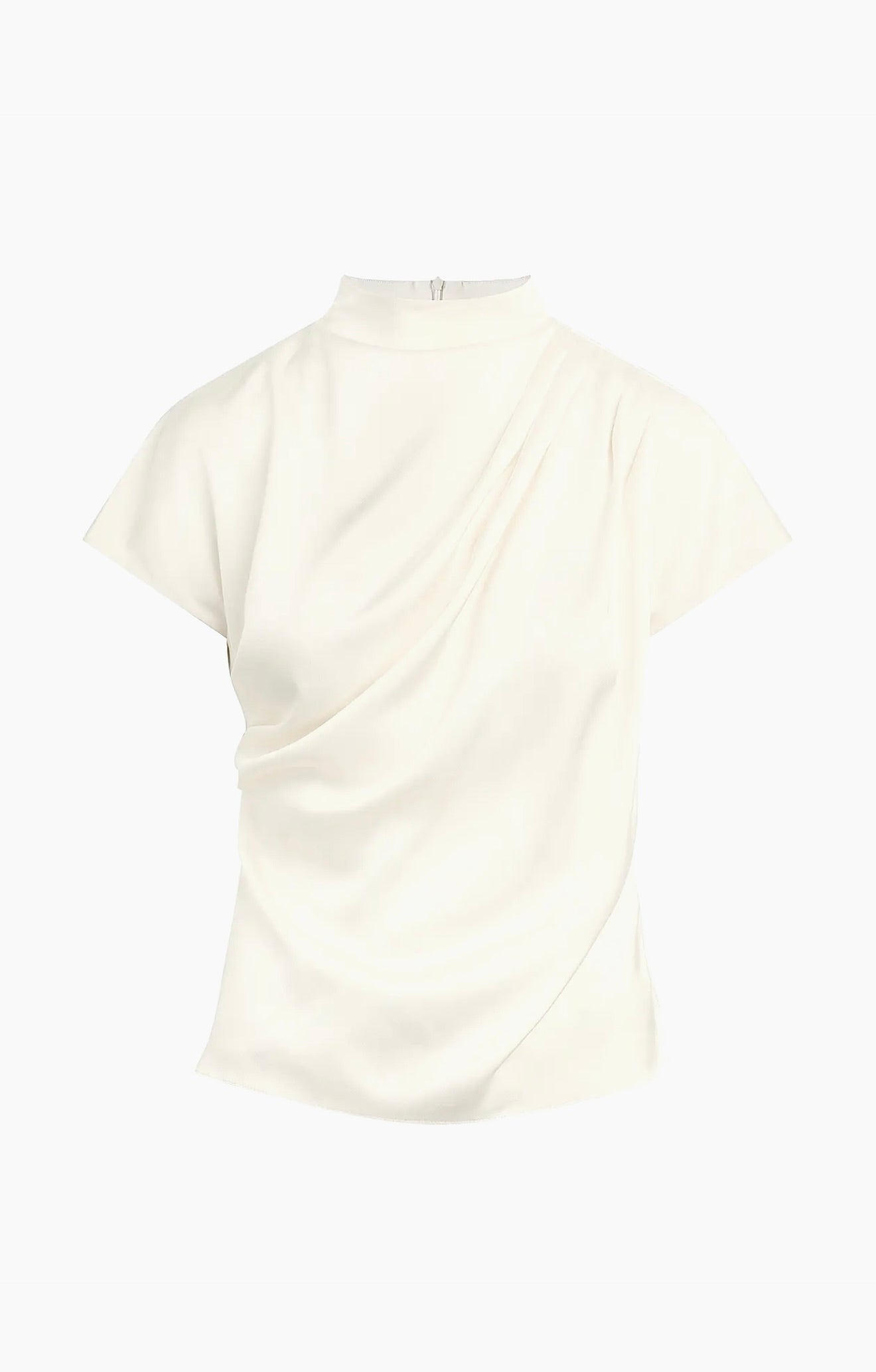 Ivory Viscose Drape Top