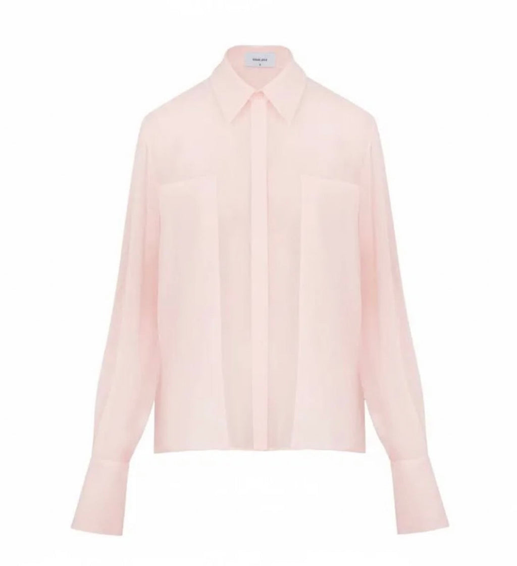 Blush Pink Silk Shirt