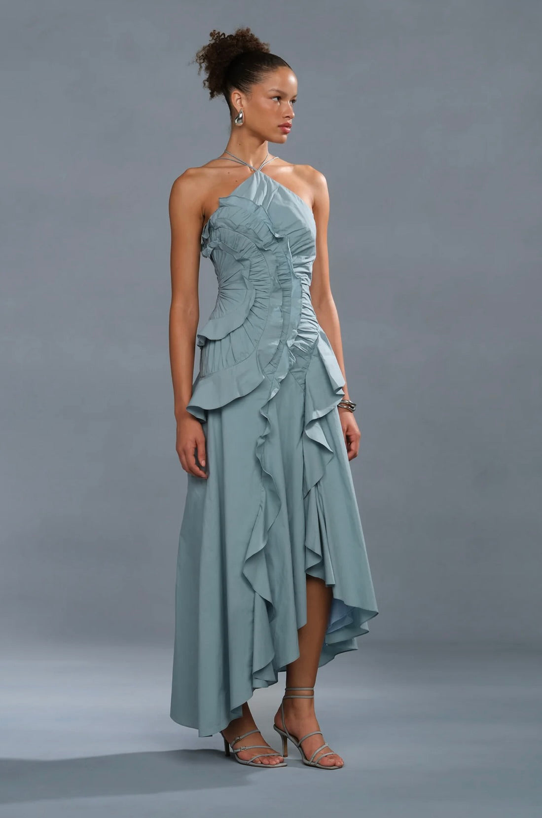 Cumulous Washed Cotton Pleated Dress