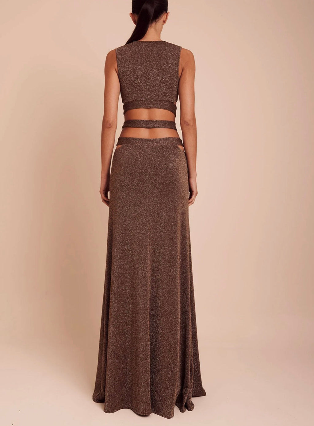 Side-Cutout Tagua Gown