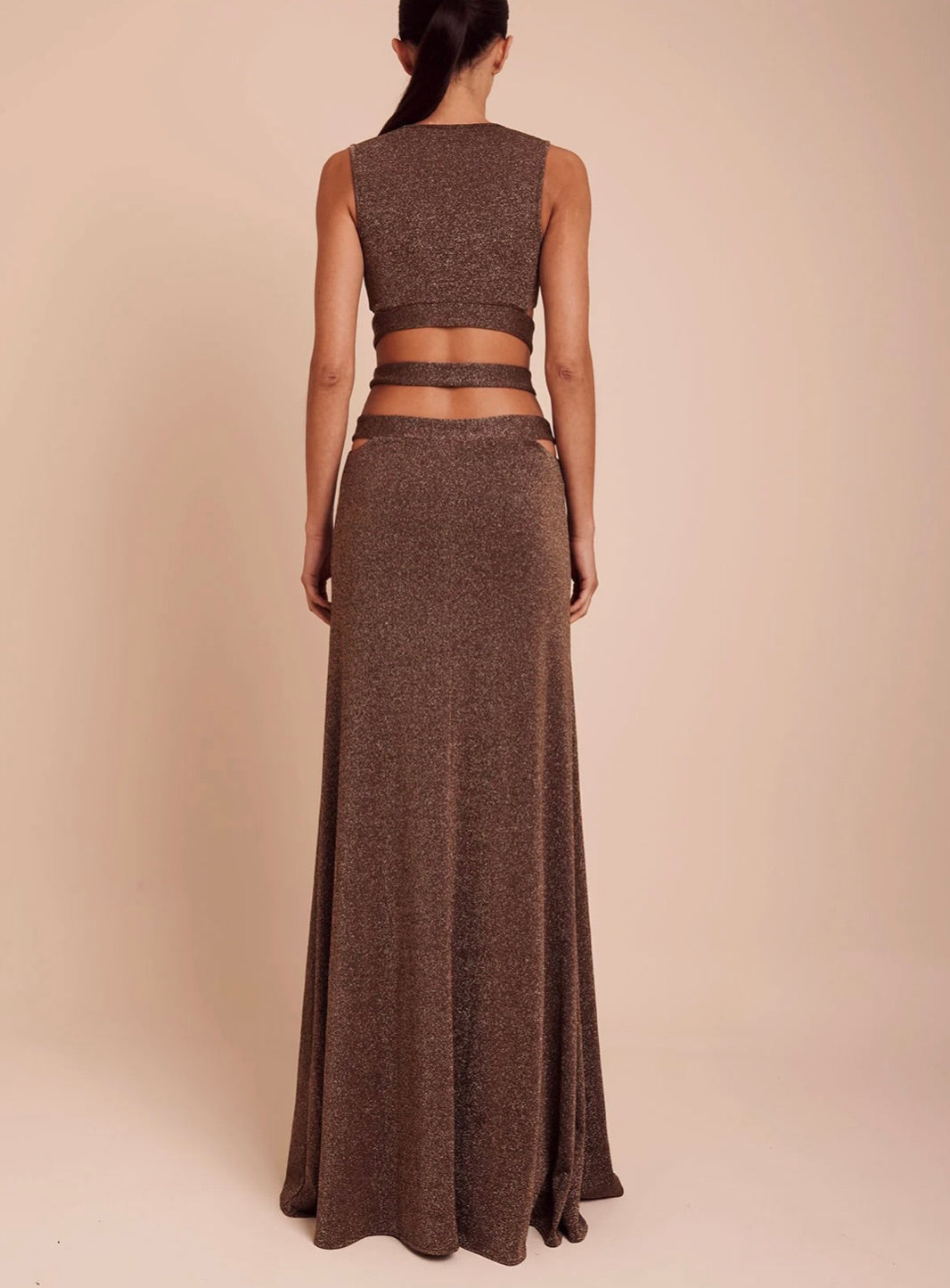 Side-Cutout Tagua Gown