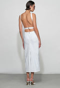 White Architectural Denim Midi