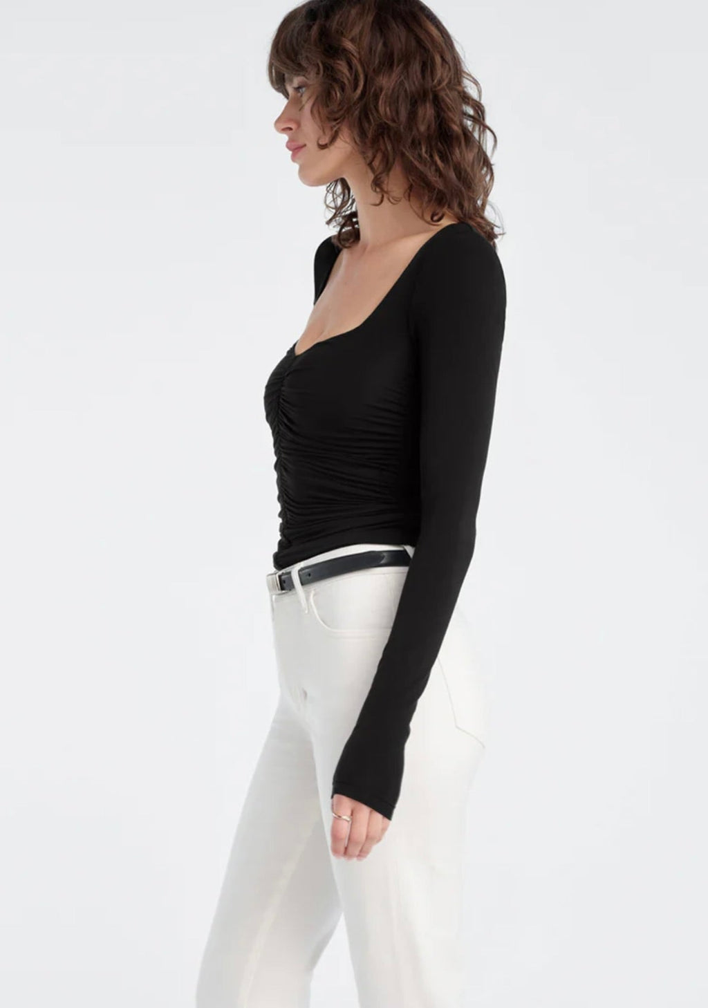 Black Ruched Tank