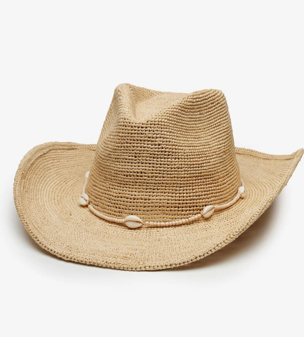 Lightweight Rebound-Form Raffia Crochet Sun Hat for Resort Wear