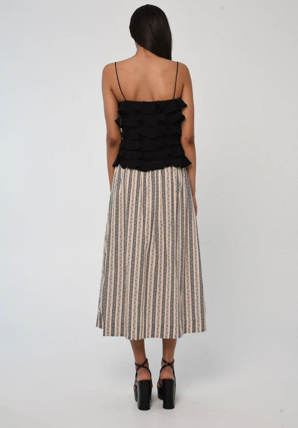 Elastic Waist Pull-On Skirt with Subtle Gathering