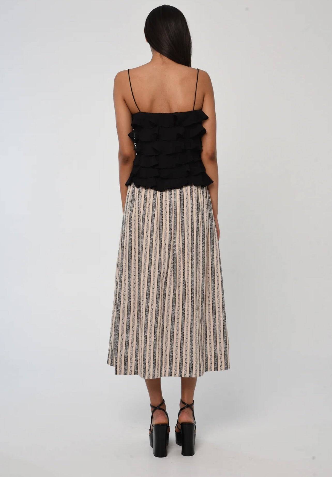Elastic Waist Pull-On Skirt with Subtle Gathering