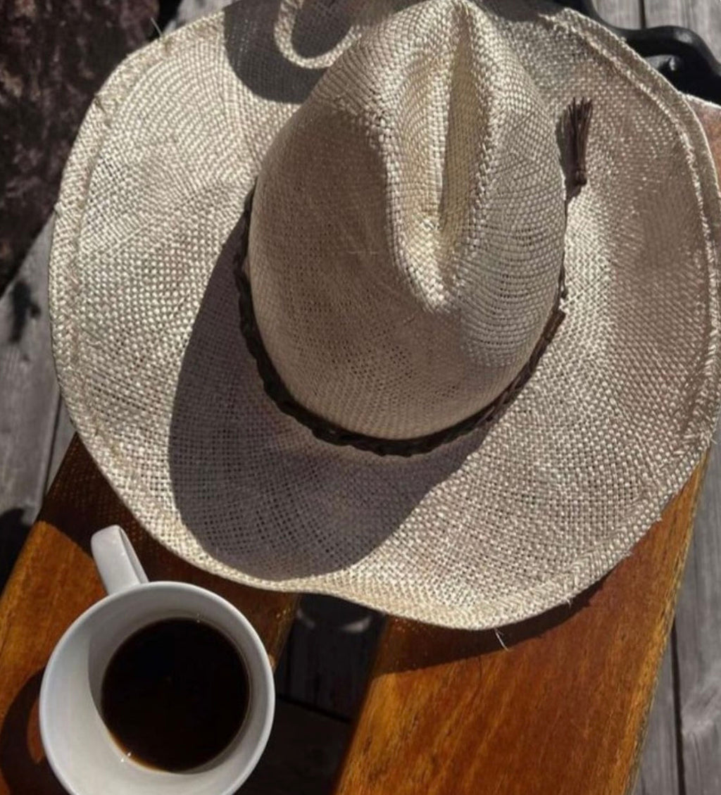 Velcro-Adjustable Wide-Brim Sisal Hat