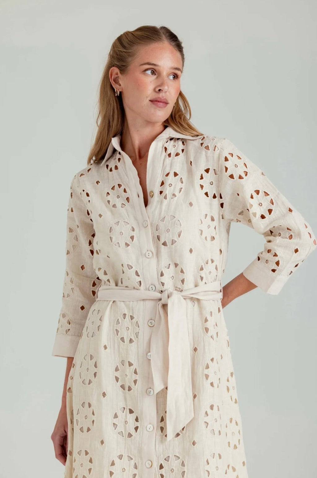 Moonbeam Linen Shirt Dress
