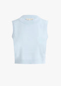 Sky Blue Sleeveless Pullover Crop Top