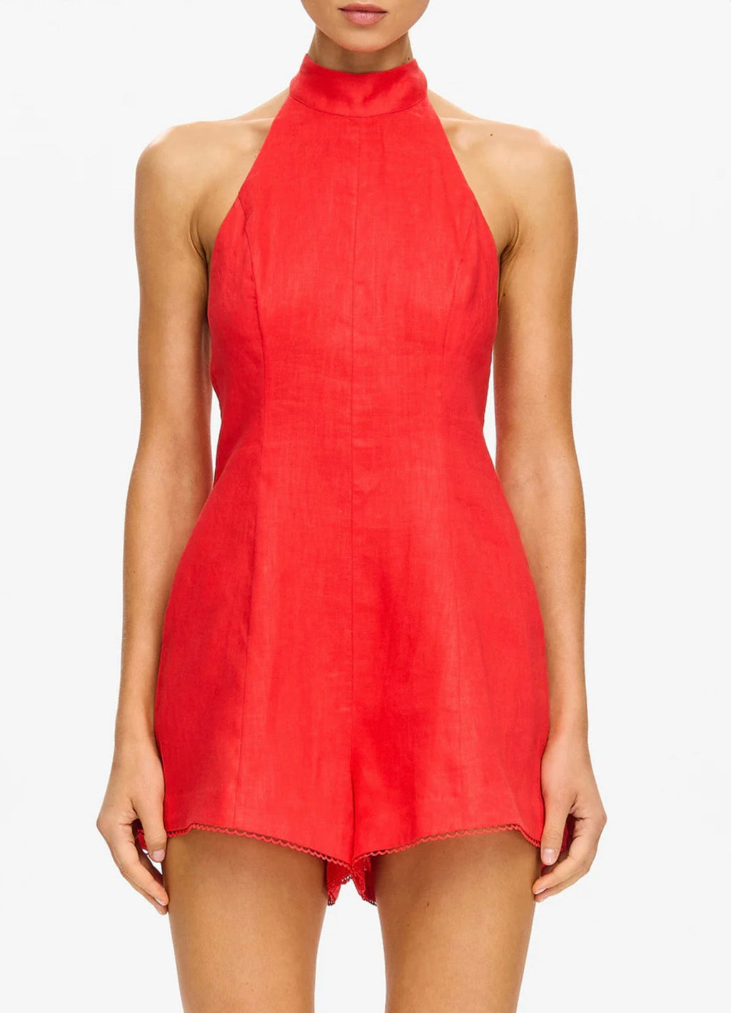 ‌Low-Back Lace-Trim One-Piece