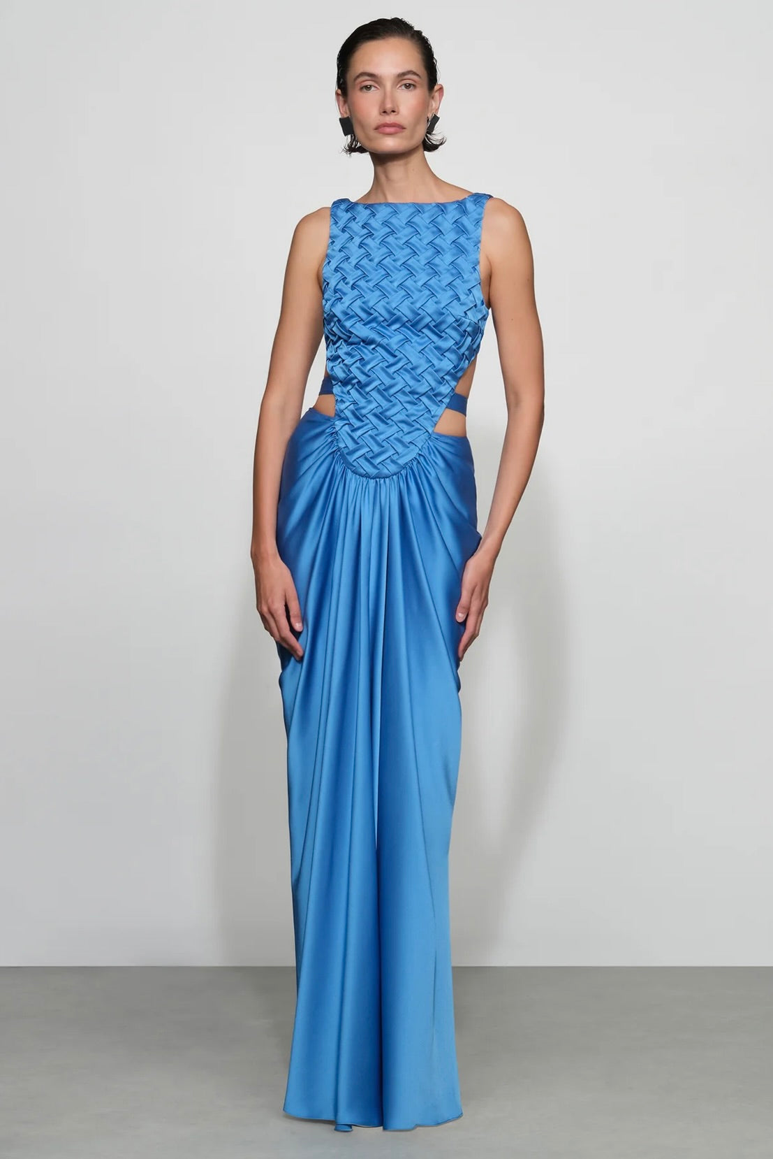 Dimensional Braided Sleeveless Maxi Dress