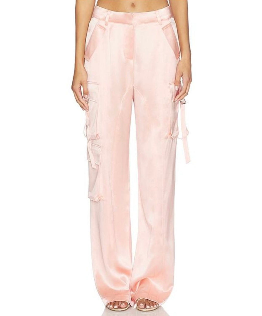 Ballet Slipper Silky Wide-Leg Pants