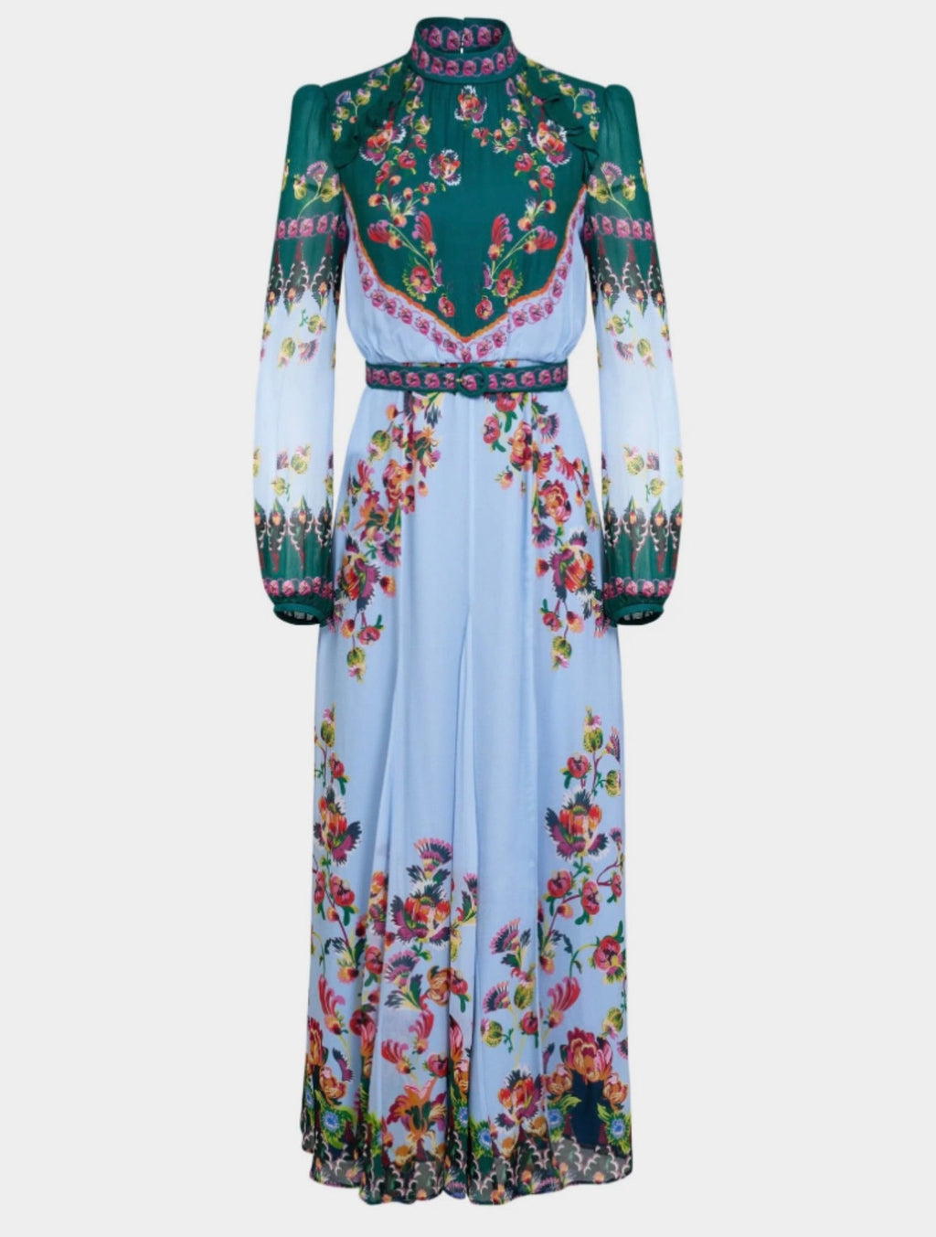 Saffier Trellis High Collar Gown