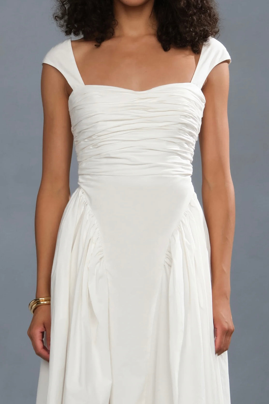 Faux Drop-Waist Fully-Lined Cotton Gown