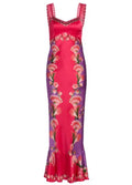 Feather Check Silk Slip