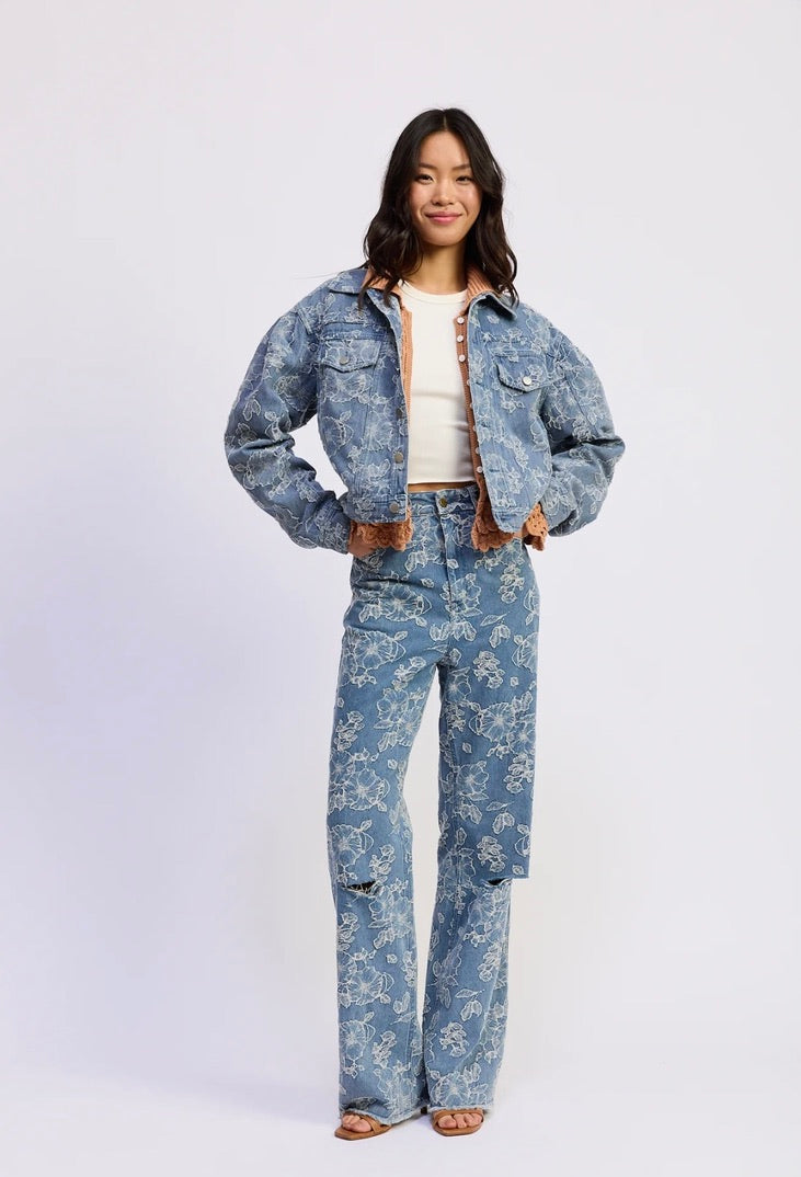 Medium Wash Distressed Straight