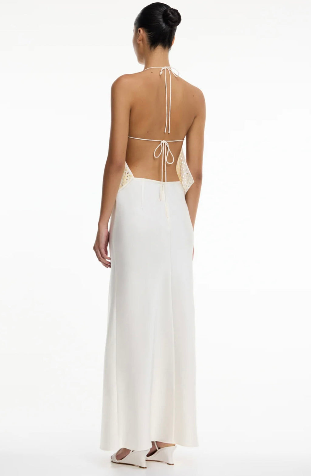 Buttermilk Sheer Sequin Top