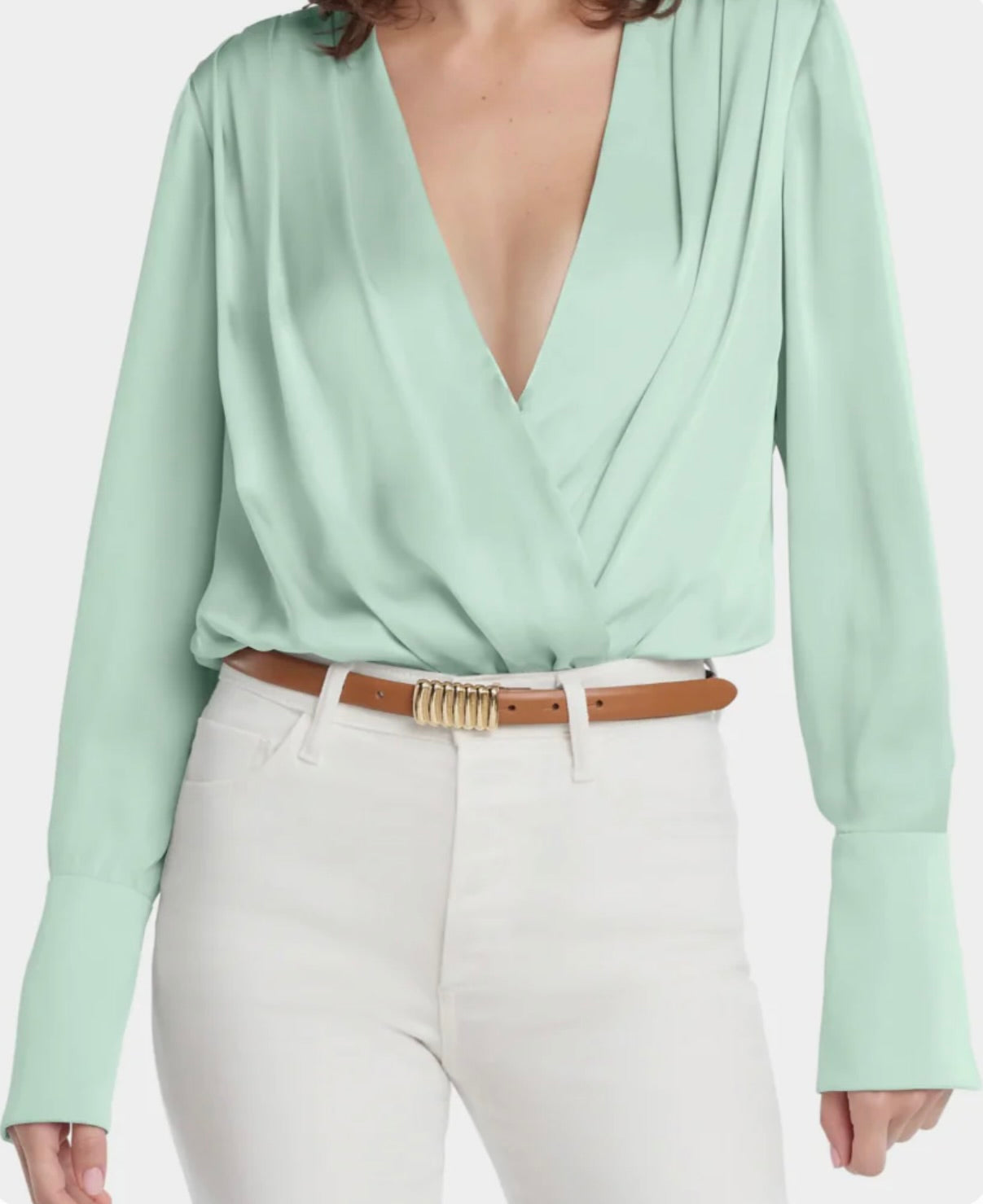 ‌Satin Spandex Bodysuit