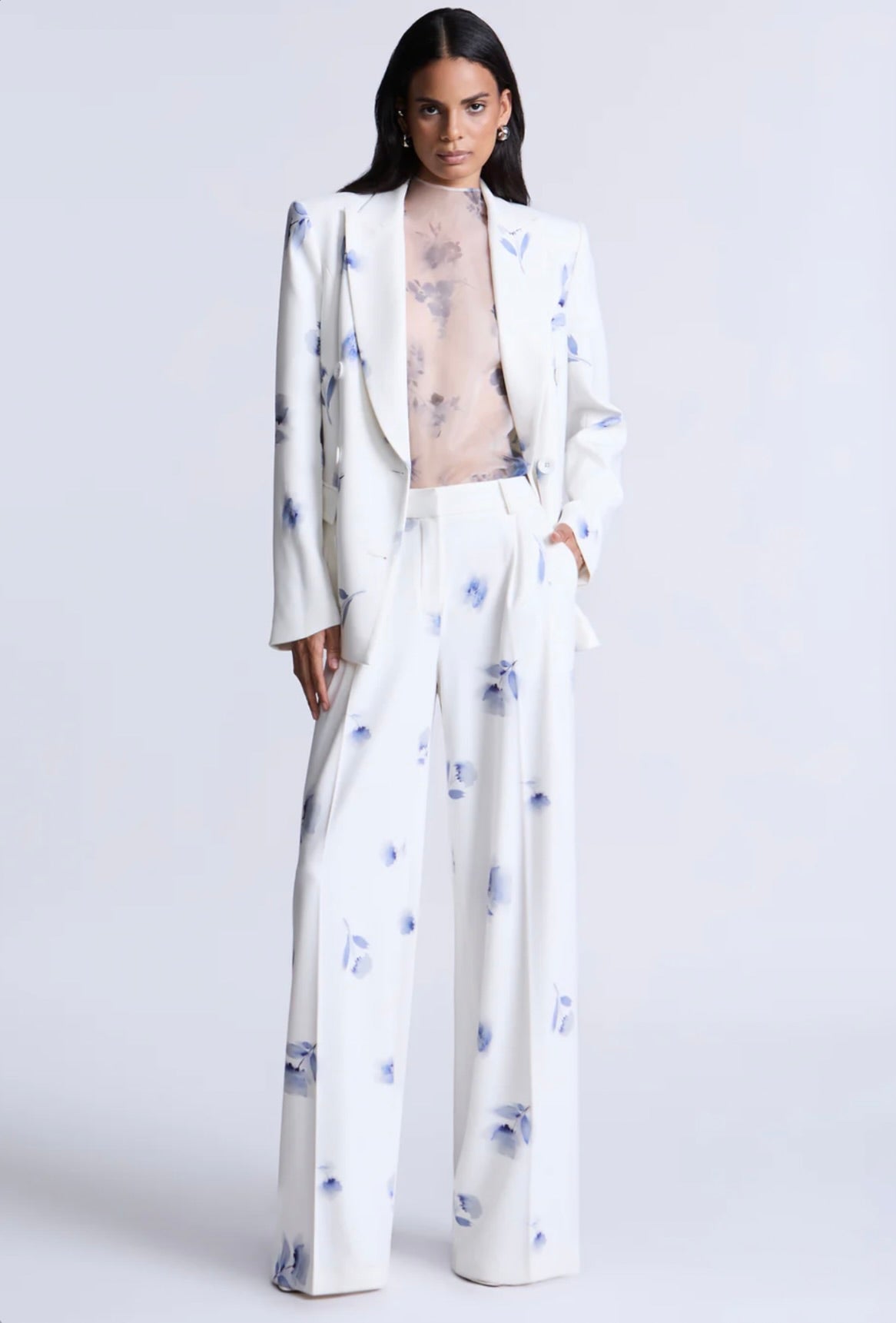 Floating Flower Double-Breasted