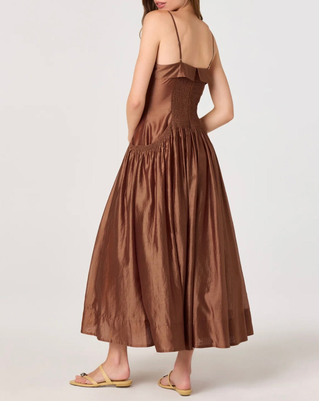 Spice Brown Fold-Over Maxi