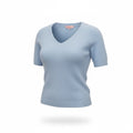 Italian-Crafted Short-Sleeve Knit in Acrylic-Alpaca Blend