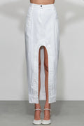 Mid-Rise Front-Slit Midi