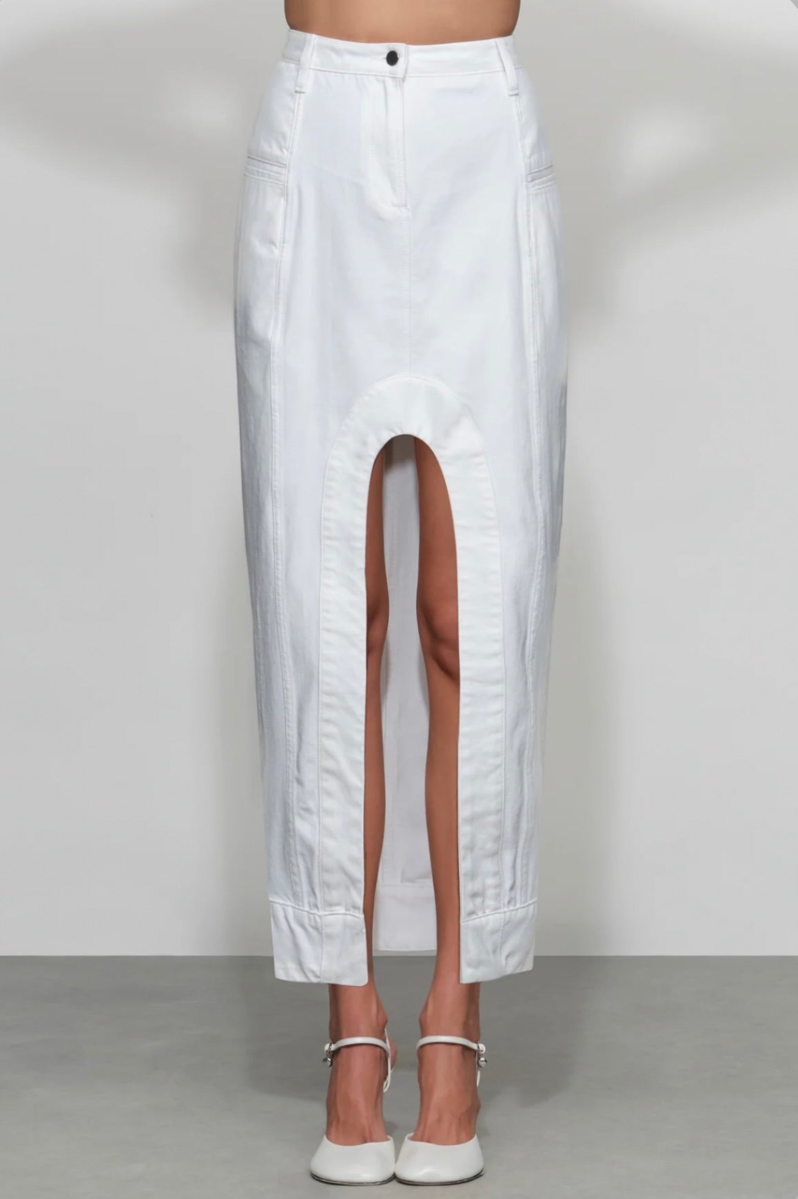 Mid-Rise Front-Slit Midi