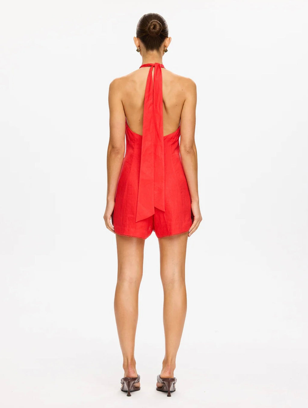 ‌Low-Back Lace-Trim One-Piece